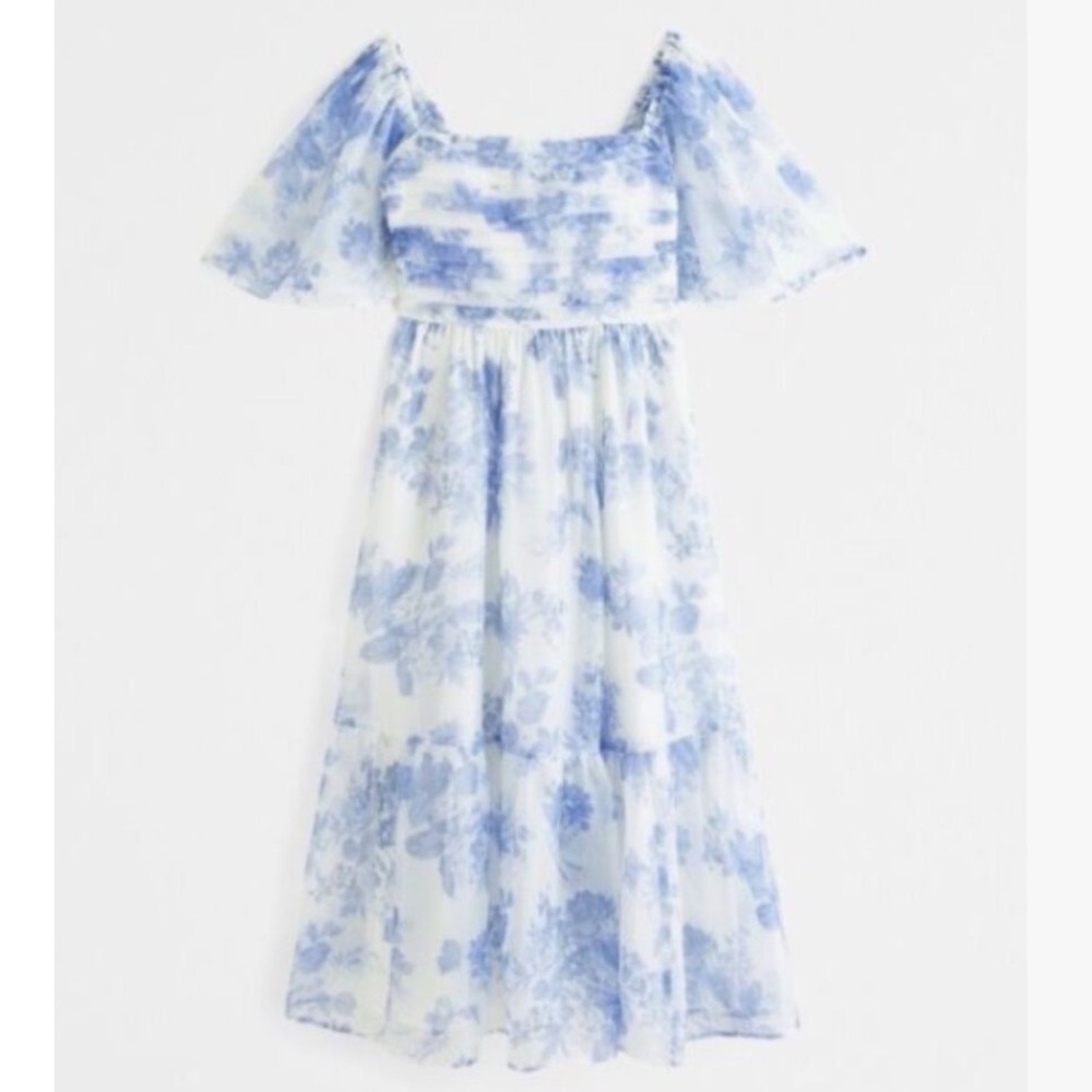 Abercrombie & Fitch Floral Maxi Dress Blue Small New With Tags